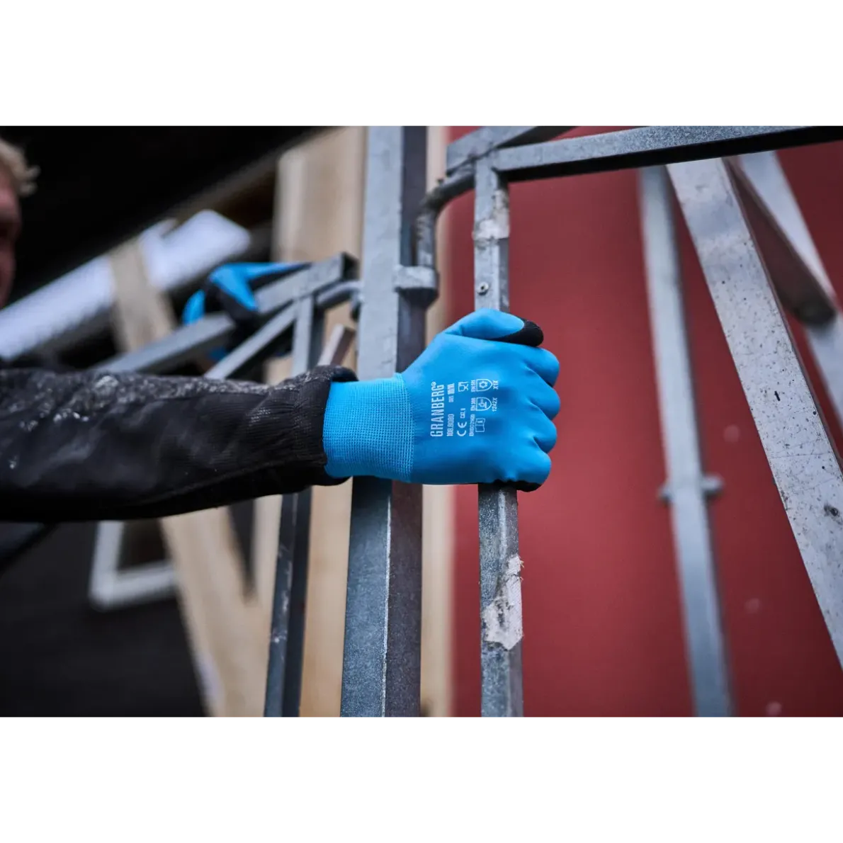 MONTAGEHANDSKE VINTERVATTEN LATEX AKRYLFLANELL 9