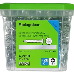 MONTAGESKRUV MED BORRSPETS PH2 FZB 4,2X19 250ST