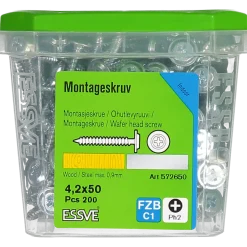MONTAGESKRUV MED VASS SPETS PH2 FZB 4,2X50 200ST