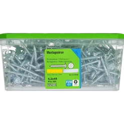 MONTAGESKRUV MED VASS SPETS PH2 FZB 4,2X45 250ST