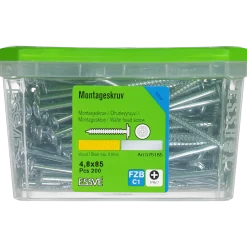 MONTAGESKRUV MED VASS SPETS PH2 FZB 4,8X85 200ST