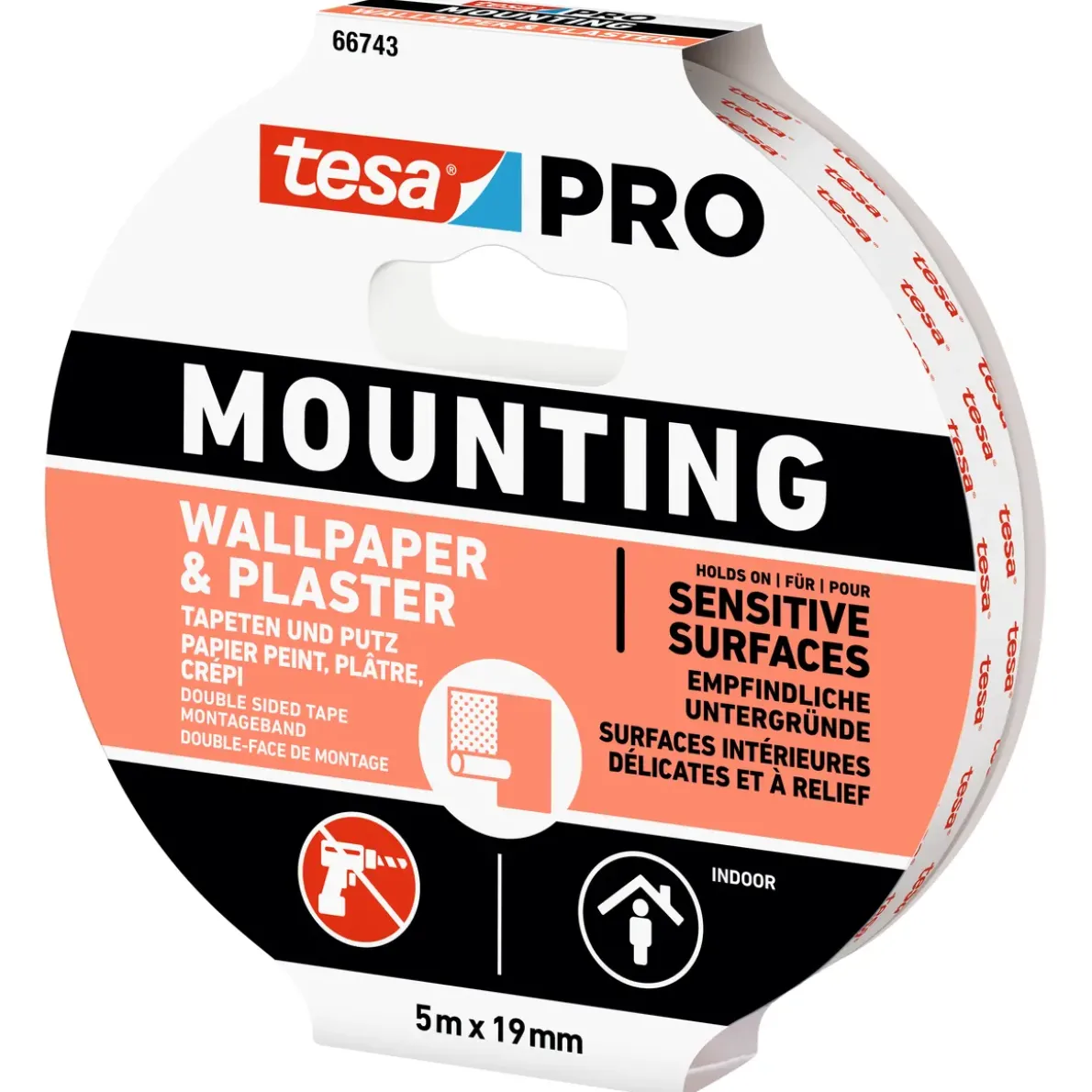 MONTERINGSTEJP 66965PRO MOUNTING TRANSPARENT 5MX19MM