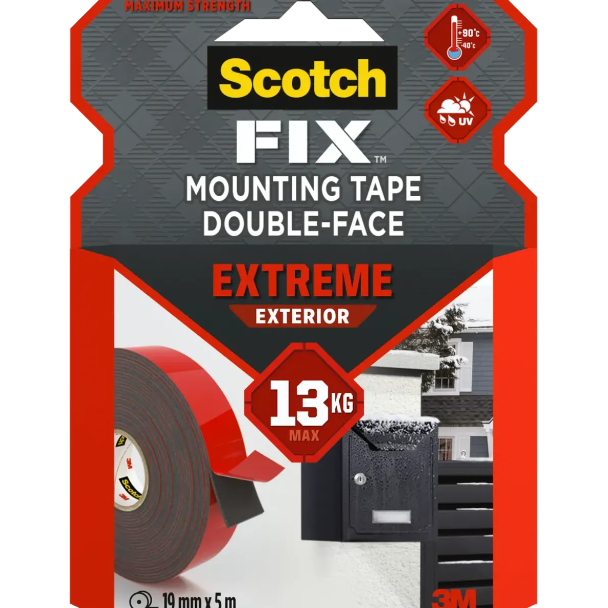 MONTERINGSTEJP PT1100-1950-P EXTERIOR 19MM 5M