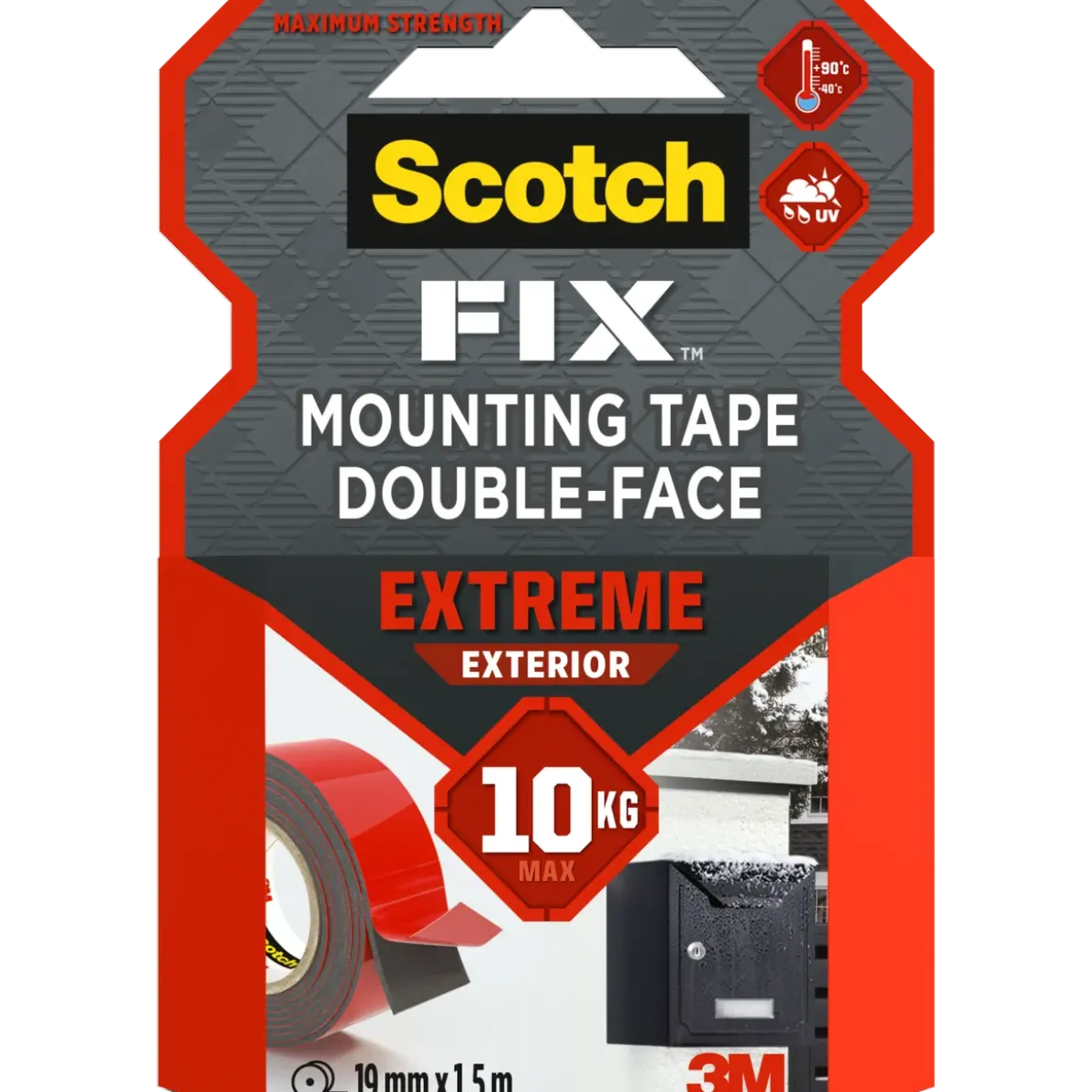 MONTERINGSTEJP PT1100-1915-P EXTERIOR 9MM 1,5M