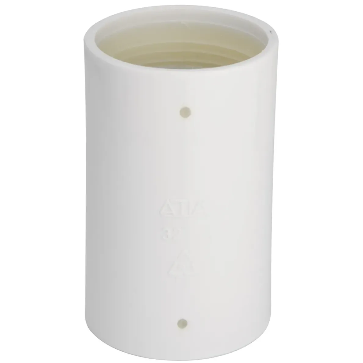 MUFF 32MM VIT PP MED GUMMITÄTNING SB