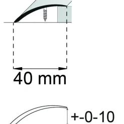 NIVÅLIST A78 MATTSVART 200CM 40MM