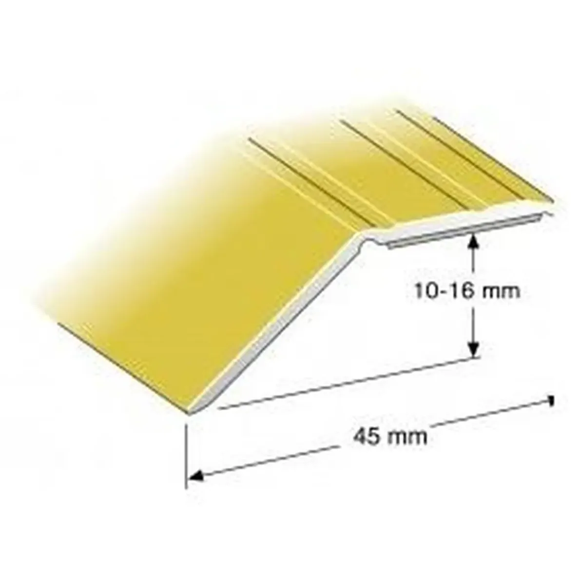 NIVÅLIST NR192 SJÄLVHÄFTANDE GULD 10-16MM 200CM