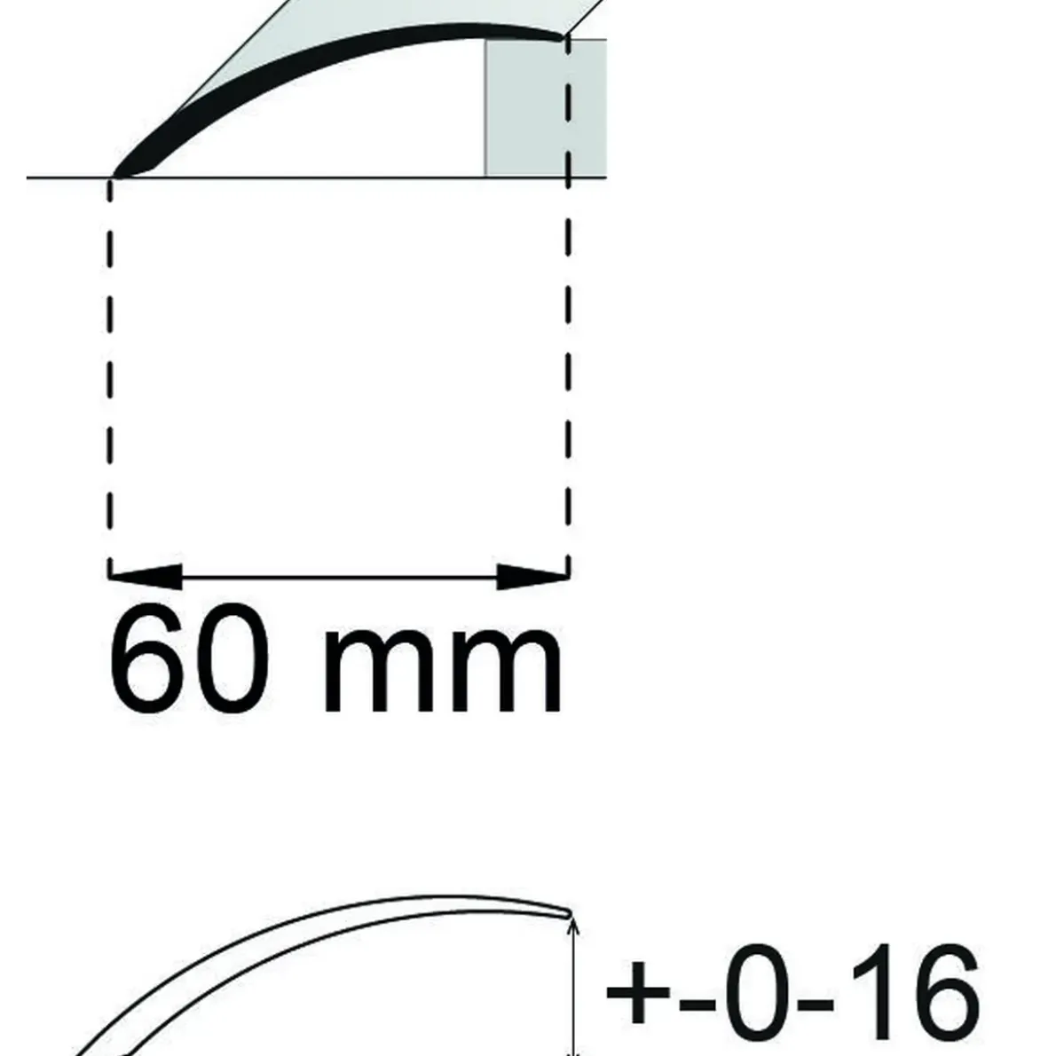 NIVÅLIST SA79 EK 200CM 60MM