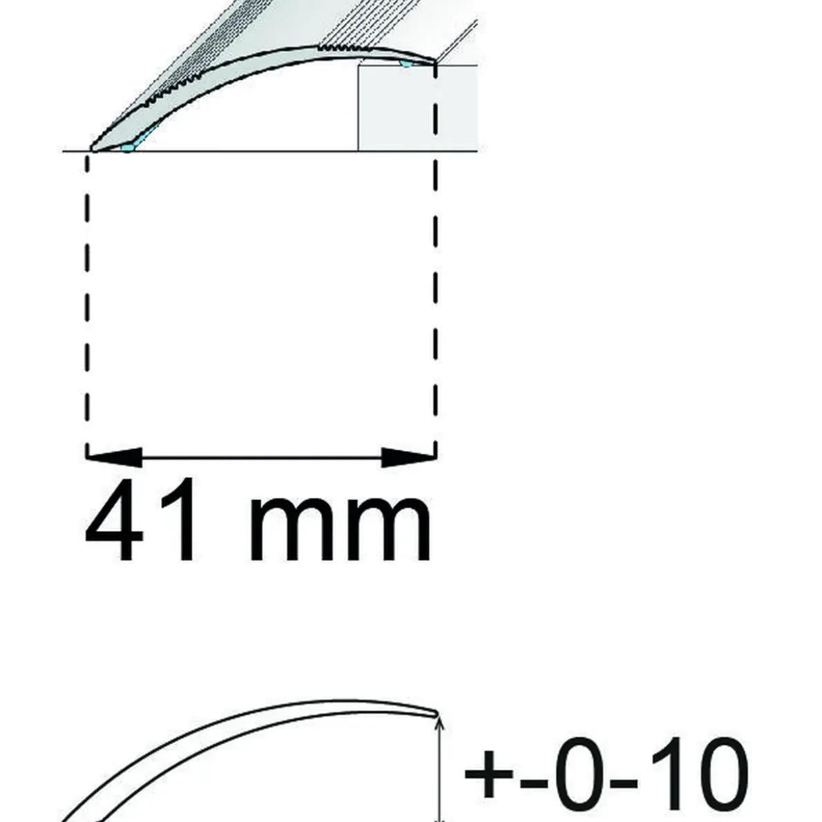 NIVÅLIST SA78 GRÅ EK 200CM 40MM