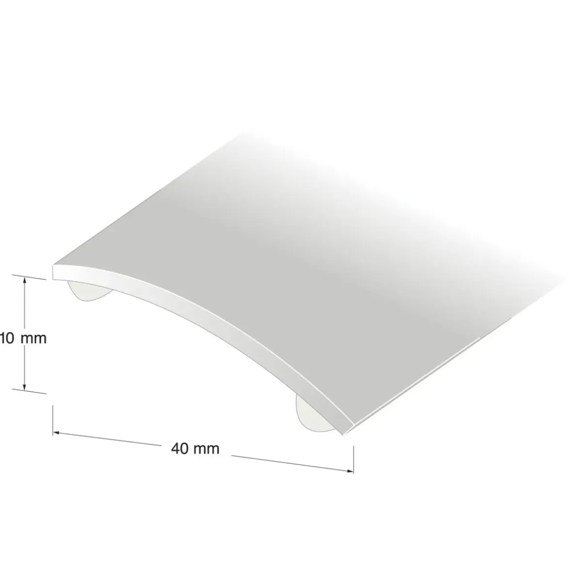 NIVÅLIST SJÄLVHÄFTANDE ROSTFRI 0-10MM 100CM