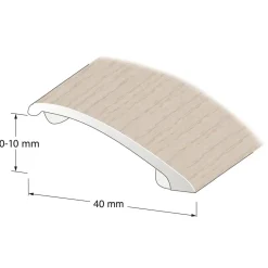 NIVÅLIST SJÄLVHÄFTANDE VITKALKAD EK 0-10MM 100CM