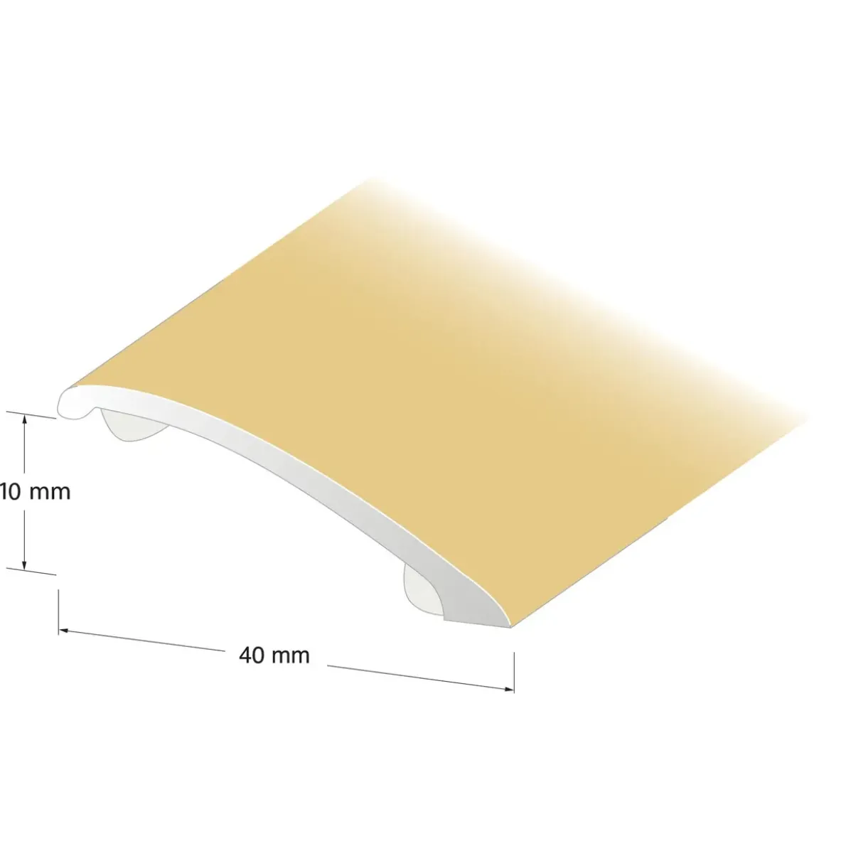 NIVÅLIST SLÄT GULD 0-10MM 200CM