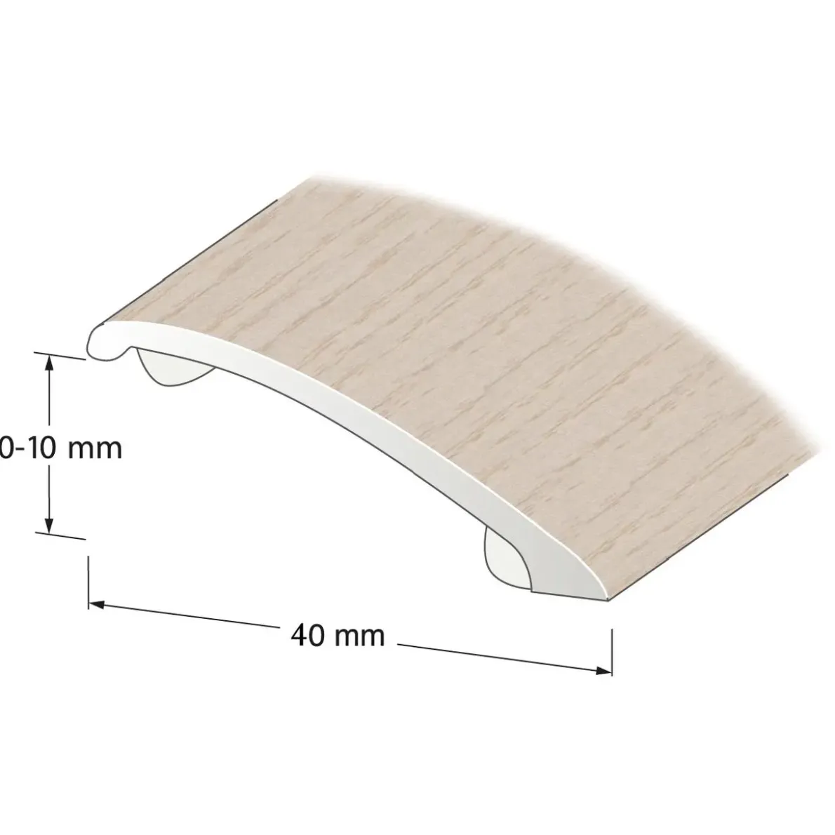 NIVÅLIST VITKALKAD EK 0-10MM 200CM