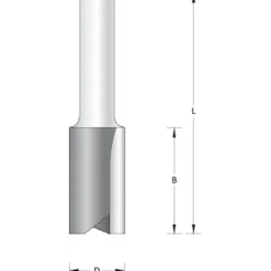NOTFRÄS 8MM MED 2 SKÄR 19/57MM8MM SKAFT HÅRDMETALL