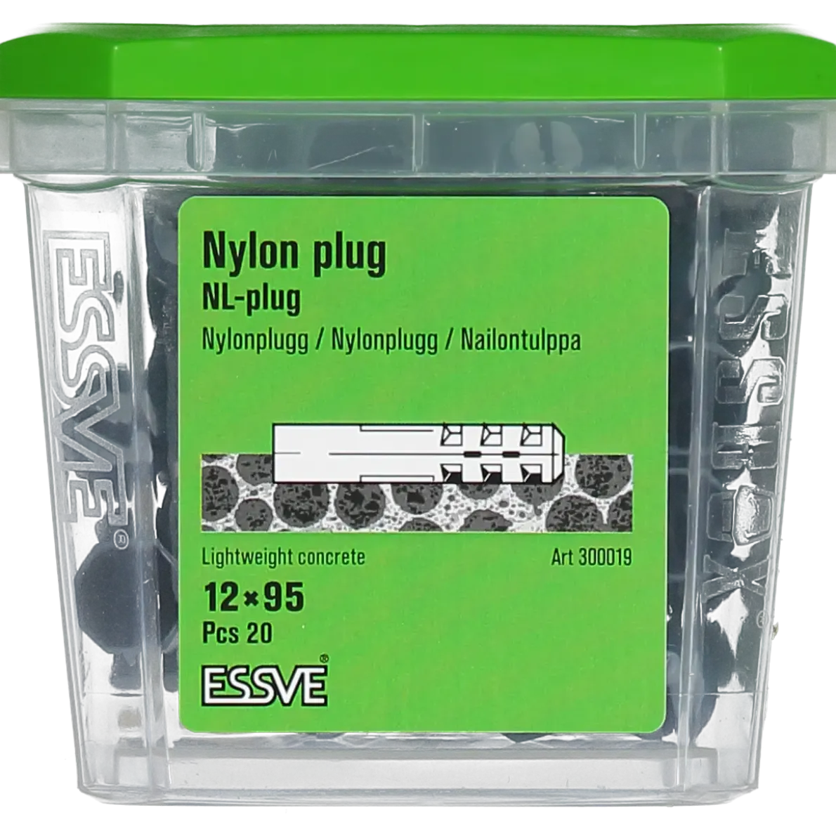NYLONPLUGG 12X95 20ST