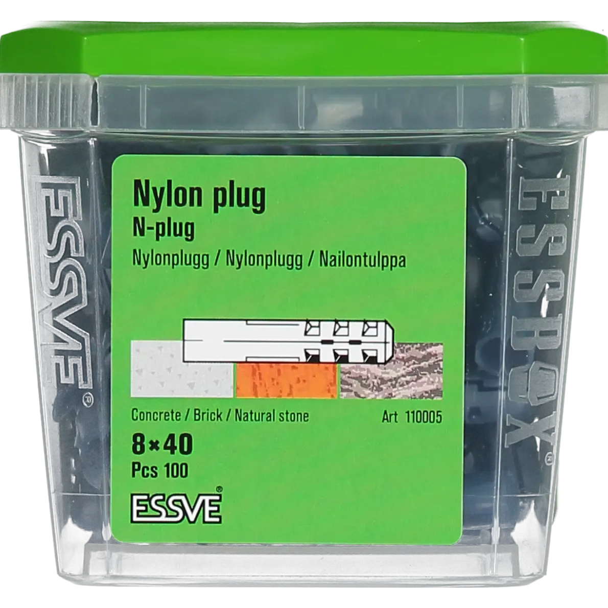 NYLONPLUGG 8X40 100ST