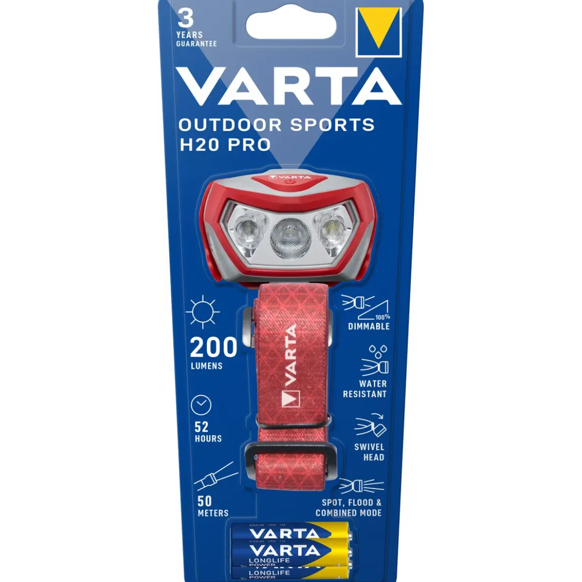 PANNLAMPA OUTDOOR SPORTS H20 3AAA