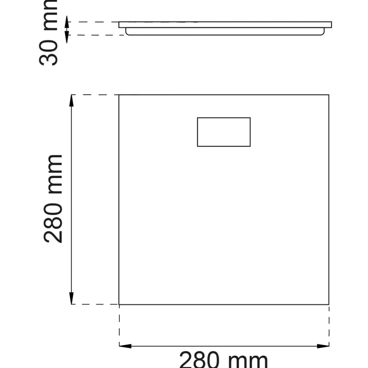 PERSONVÅG SVART 280X280MM
