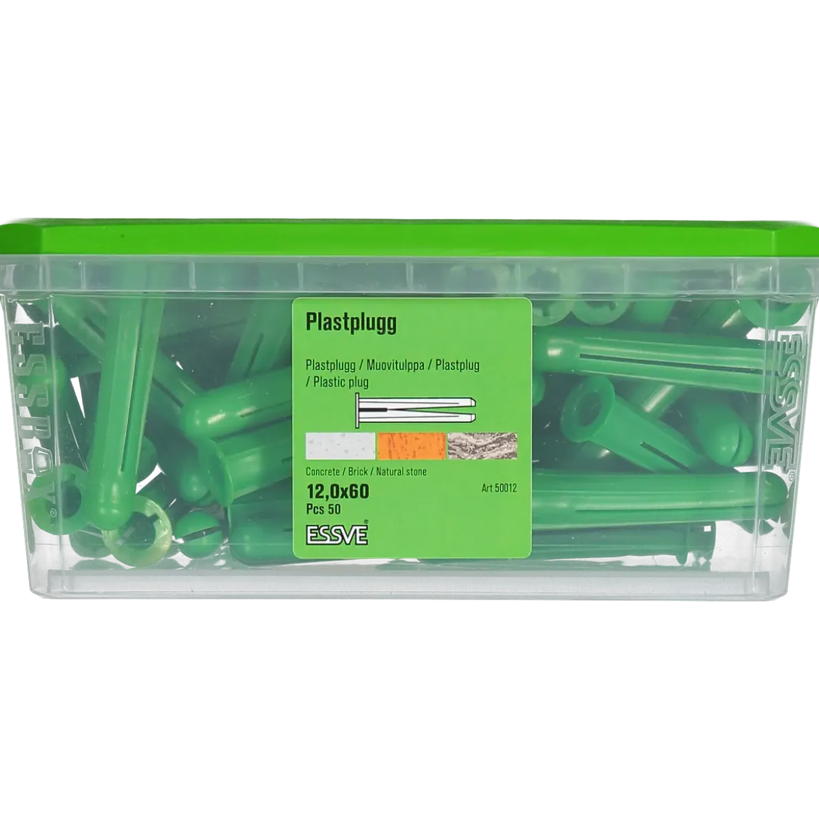 PLASTPLUGG GRÖN 12X60 50ST