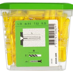 PLASTPLUGG GUL 5,5X25 100ST