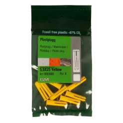 PLASTPLUGG GUL 5,5X25 8ST