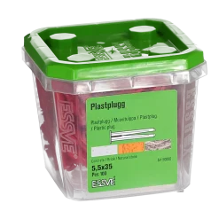 PLASTPLUGG RÖD 5,5X35 100ST