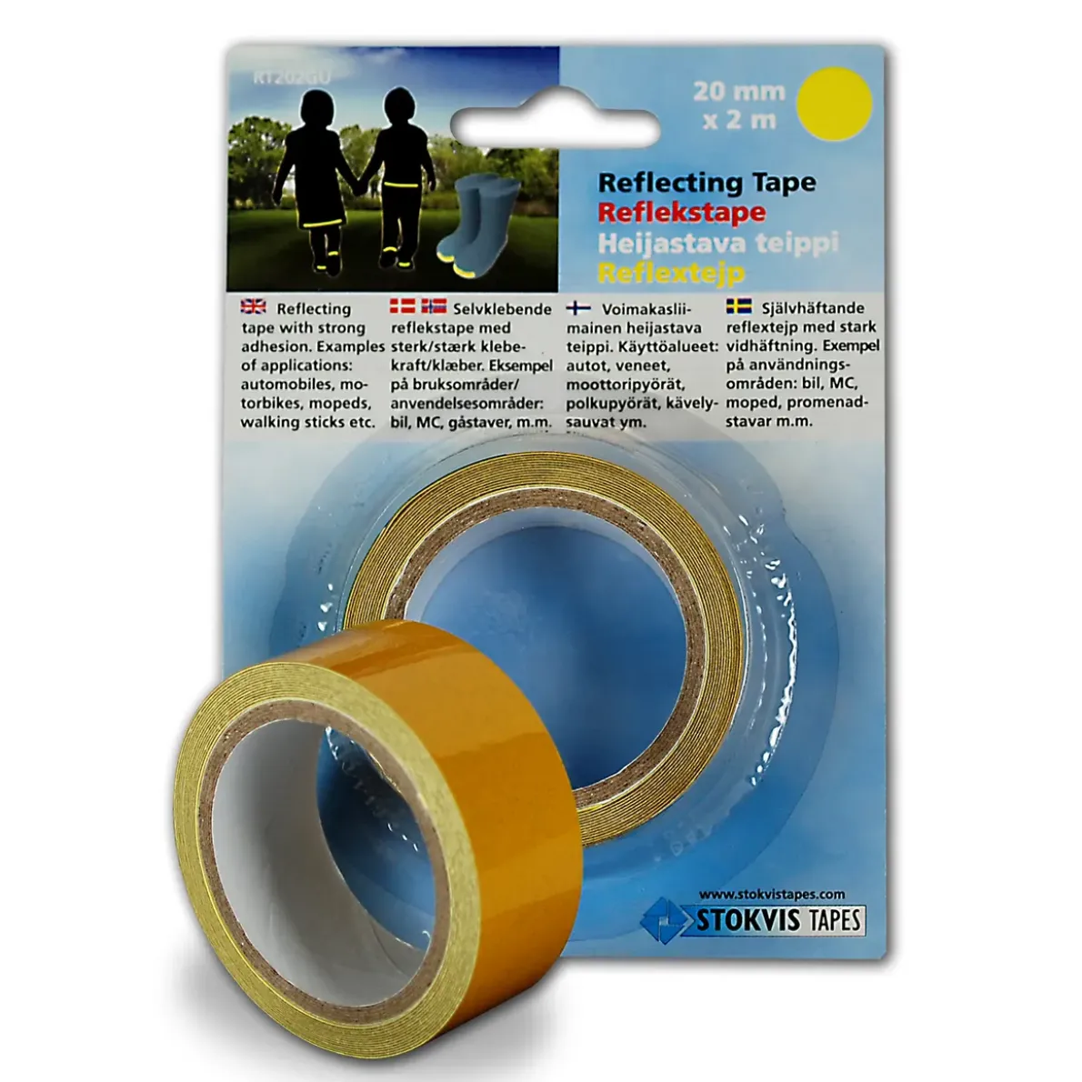 REFLEXTEJP RÖD 20MM 2M