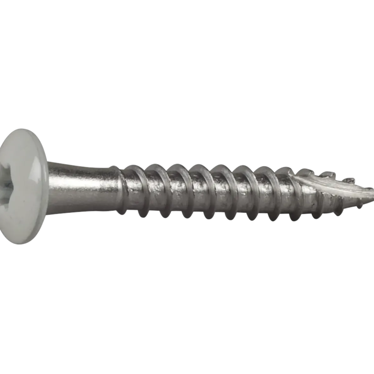 RÄNNKROKSKRUV ROSTFRI A2 VIT RAL9010 TX20 4,8X35 20ST