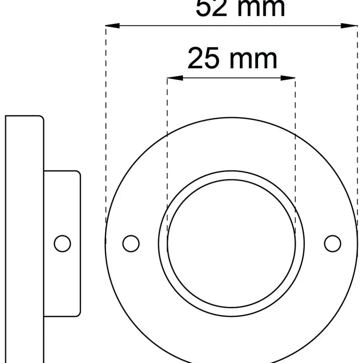 RÖRHÅLLARE 351-25 KROM D25MM 2ST