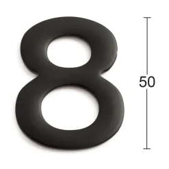 SIFFRA SJÄLVHÄFTANDE 8 SVART 50MM