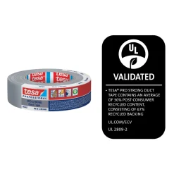 SILVERTEJP ECO PRO-STRONG GREY 50MM 50M