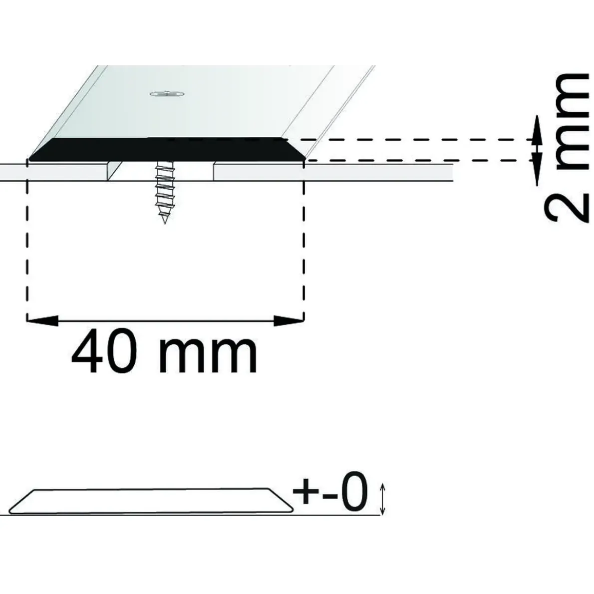 SKARVLIST A24 MÄSS 100CM 40MM