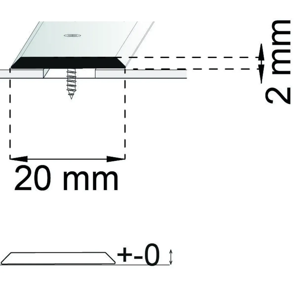 SKARVLIST A25 RF 200CM 20MM