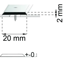 SKARVLIST A25 RF 100CM 20MM