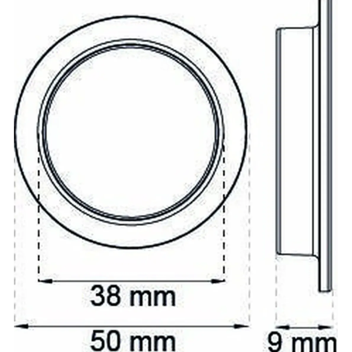 SKJUTDÖRRSHANDTAG 292 B KROM D40MM 2ST