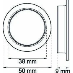 SKJUTDÖRRSHANDTAG 292 SVART D40MM 2ST