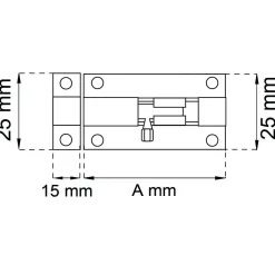 SKJUTREGEL 4539 KROM 50MM