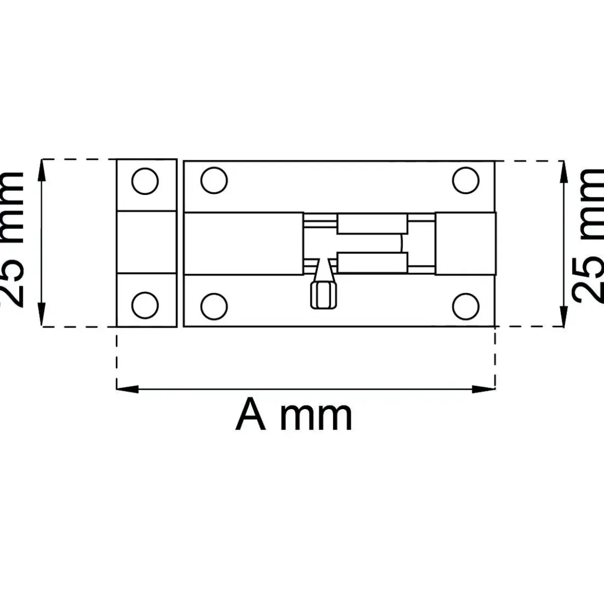 SKJUTREGEL 4539 KROM 75MM