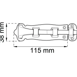 SKJUTREGEL SMIDE 115MM