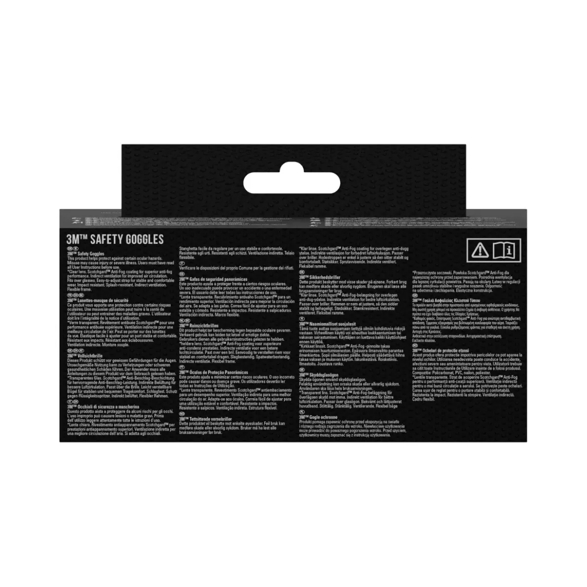 SKYDDSGLASÖGON 2891 SCOTCHGARD ANTI-FOG SAFETY GOGGLES