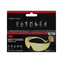 SKYDDSGLASÖGON SF200 SECUREFIT GUL LINS