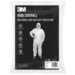 SKYDDSOVERALL 4500 KATEGORI 1 VIT XXL