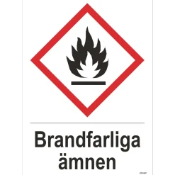 SKYLTBRANDFARLIGA ÄMNEN PLAST 210X297MM