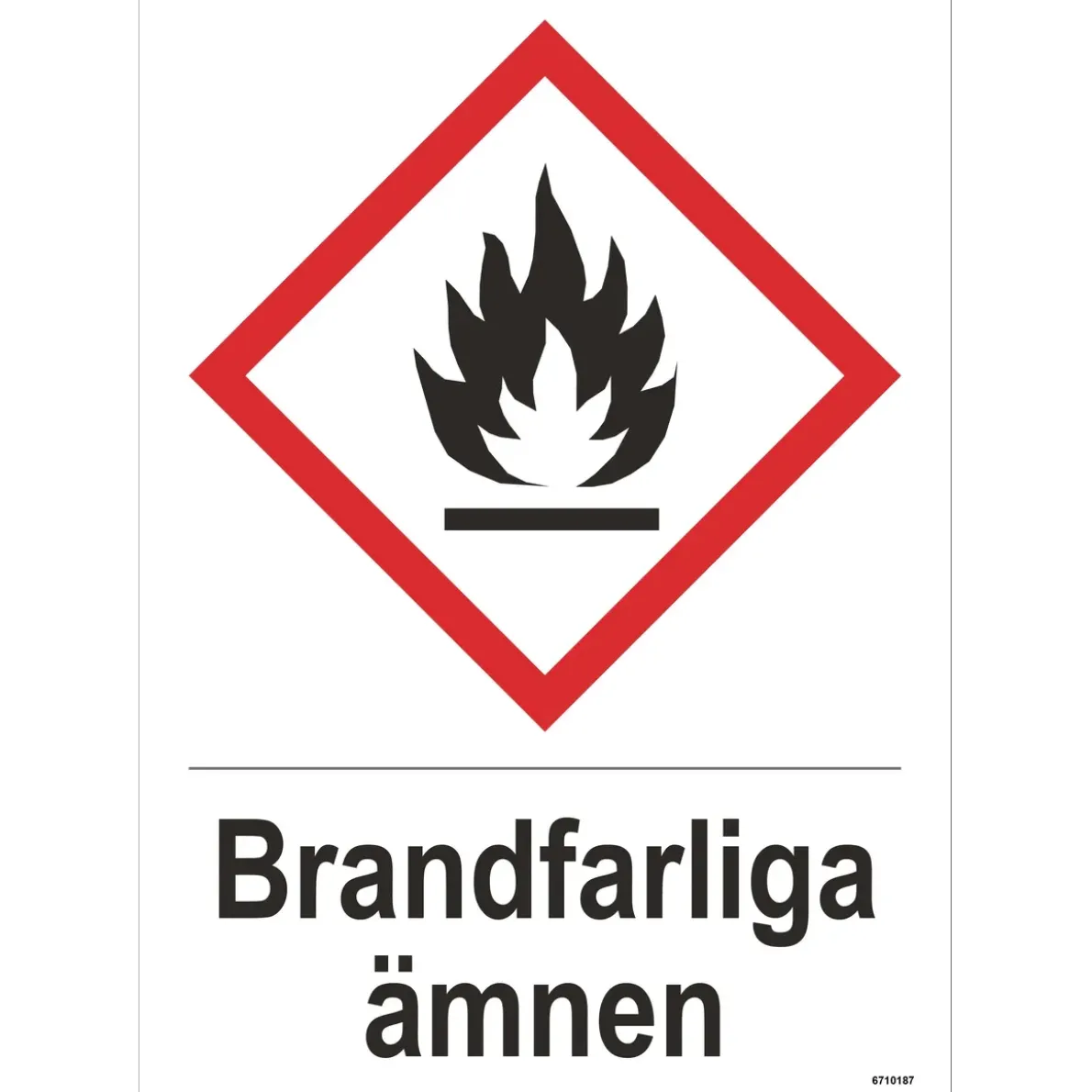 SKYLTBRANDFARLIGA ÄMNEN PLAST 210X297MM