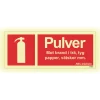SKYLTBRAND PULVER EFTERLYSANDE ALUMIN 250X100MM