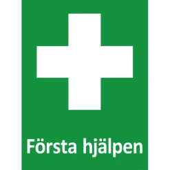 SKYLTFÖRSTA HJÄLPEN PLAST DUBBEL 210X297MM