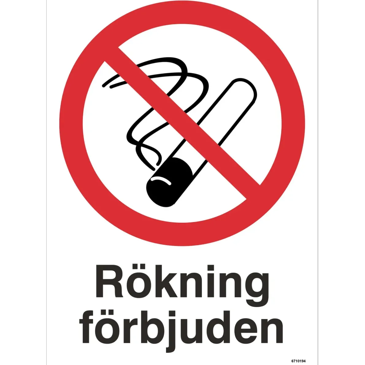 SKYLTRÖKNING FÖRBJUDEN PLAST 210X297MM