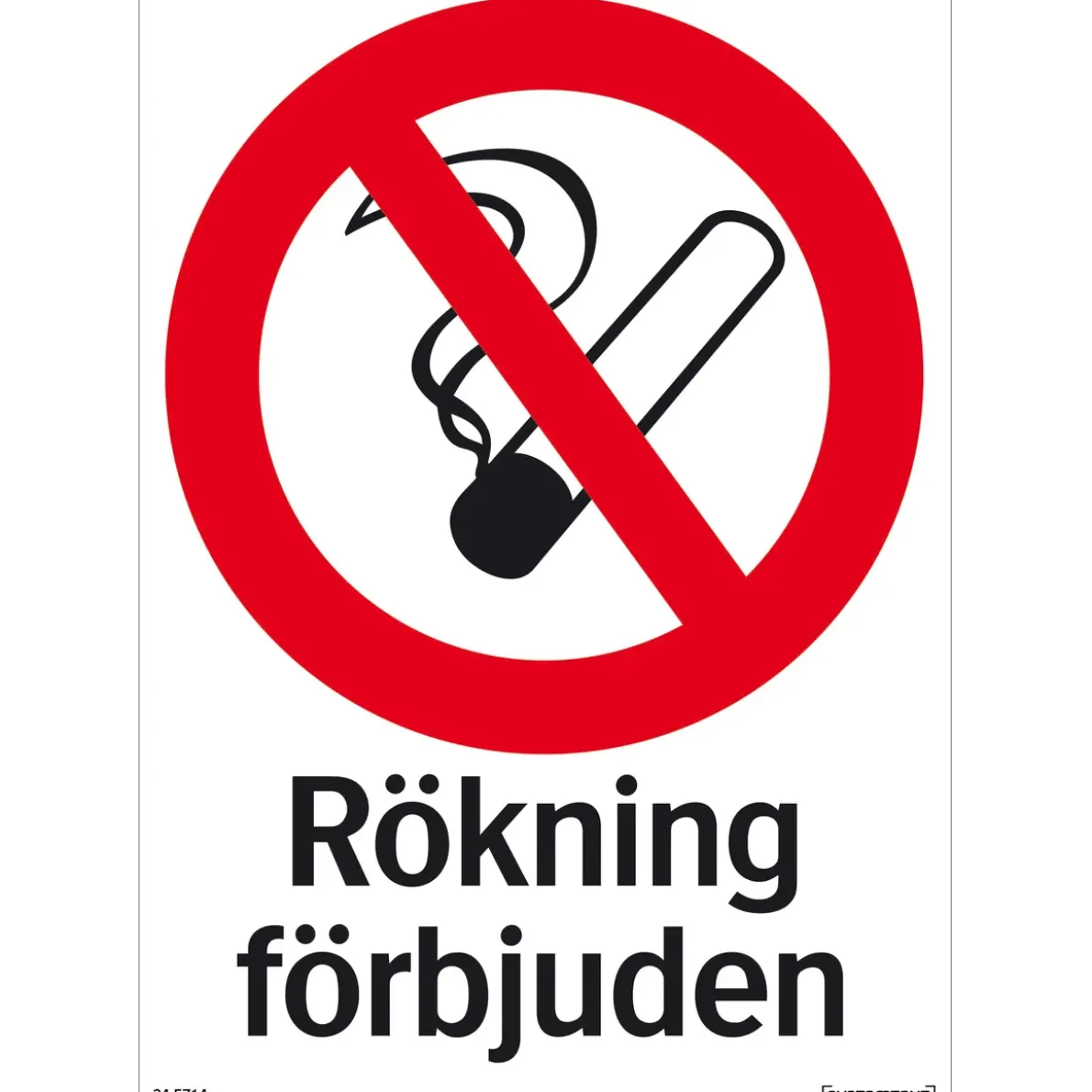 SKYLT RÖKNING FÖRBJUDEN 34-5714 297X210MM
