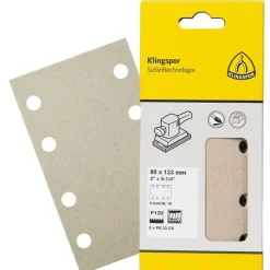 SLIPPAPPER PS33BK 8HÅL DIY KARDB K180 115X115MM 5ST