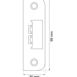 SLUTBLECK 6510 SVART 99X30MM